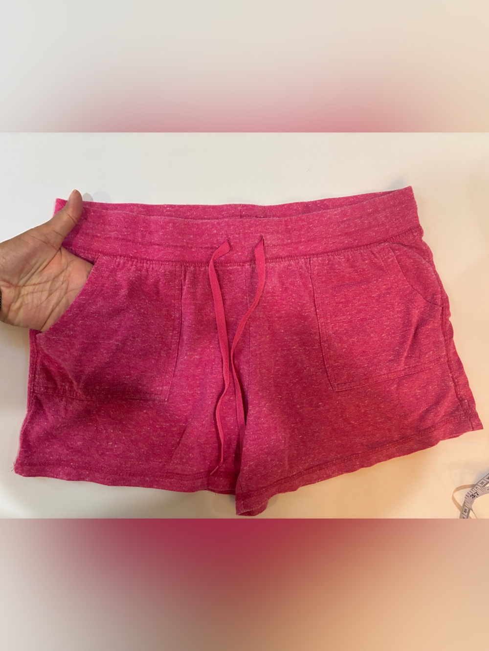 Athletic‎ Works Women’s Pink Knit Drawstring Shorts Size 12-14